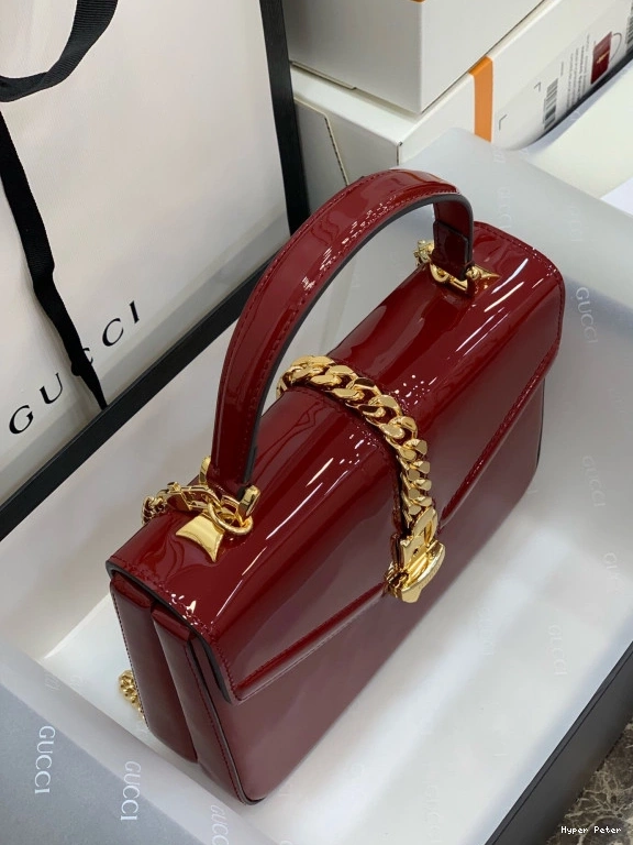 Hyperpeter LEATHER Sylvie 1969 BAG TOP PATENT GUCCI MINI HANDLE 0727